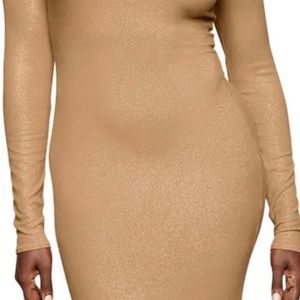Skims Lounge Ribbed Long Sleeve Maxi Dress